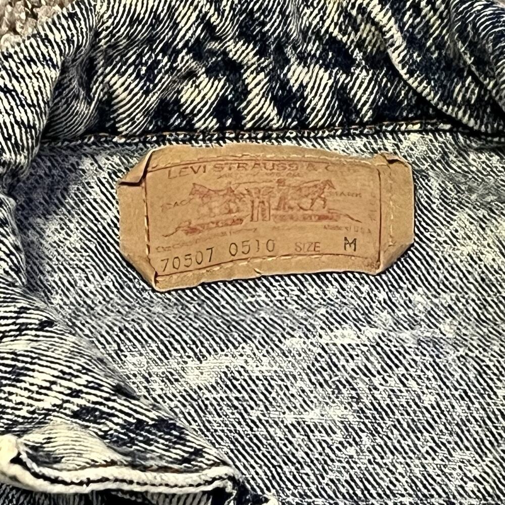 Vintage Levis Jacket Mens Medium Stonewash Denim Trucker 70507-0510 - Picture 2 of 12